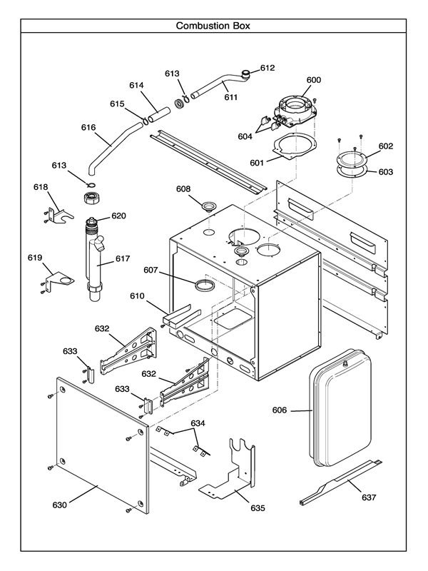 Exploded Diagram for COMBUSTION BOX