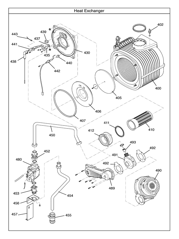 Exploded Diagram for HEAT EXCHANGER