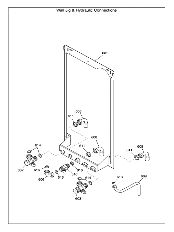 Exploded Diagram for WALL JIG AND HYDRAULIC CONNECT