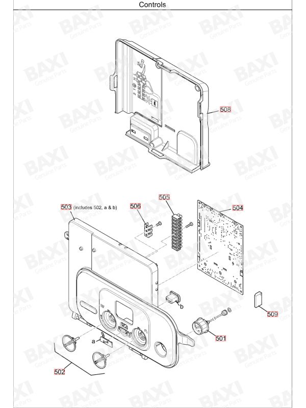 Exploded Diagram for CONTROLS
