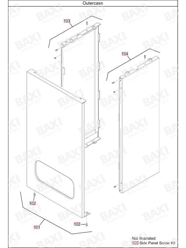 Exploded Diagram for OUTERCASE