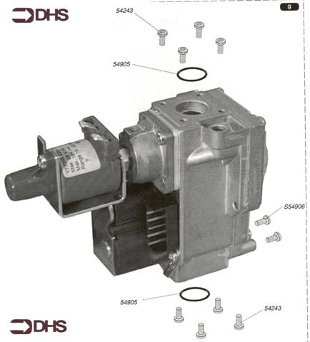 Exploded Diagram for GAS VALVE