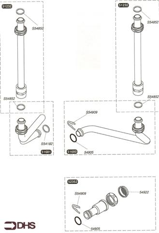 Exploded Diagram for DOMESTIC HOT WATER PIPE