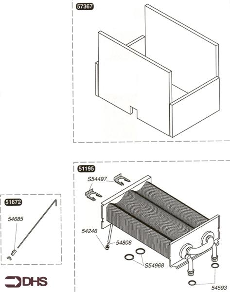 Exploded Diagram for HEAT EXCHANGER