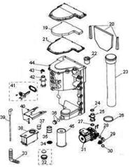 Exploded Diagram for HEAT EX ASSEMBLY