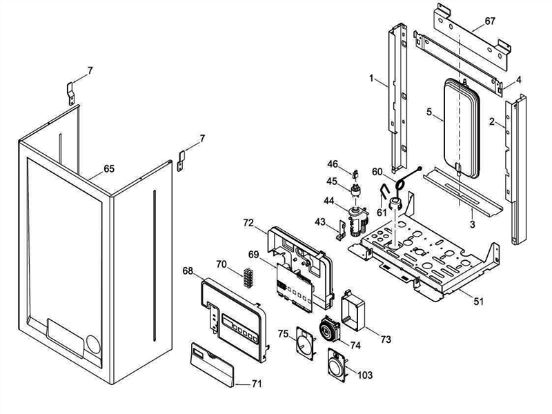 Exploded Diagram for CASE/PANEL ASSEMBLY