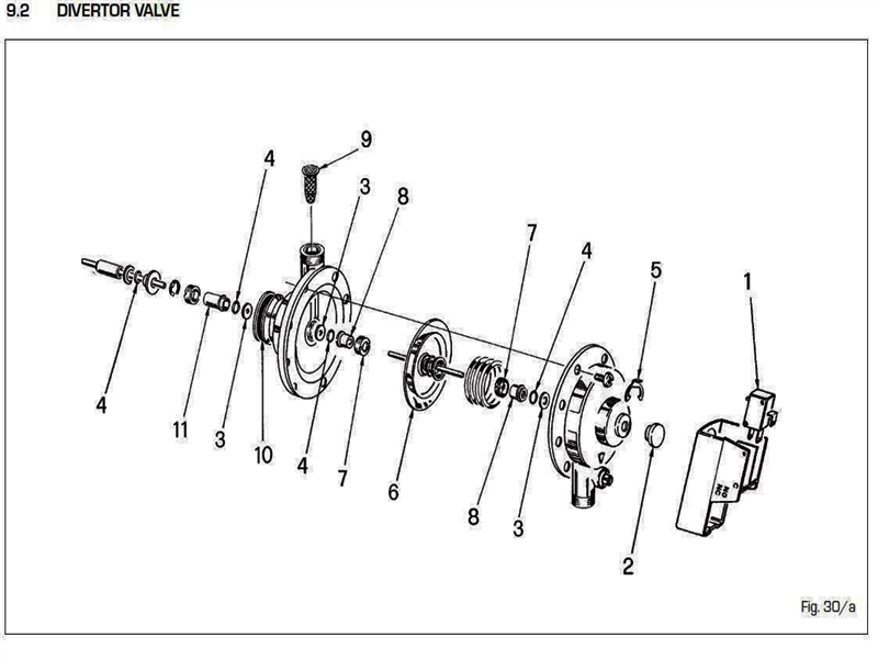Exploded Diagram for DIVERTER VALVE