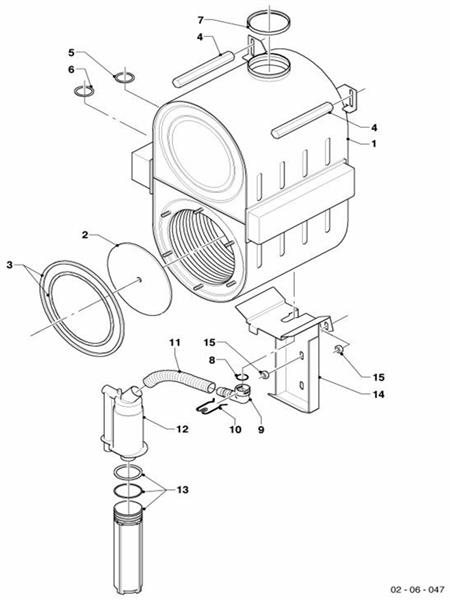 Exploded Diagram for HEAT EXCHANGER