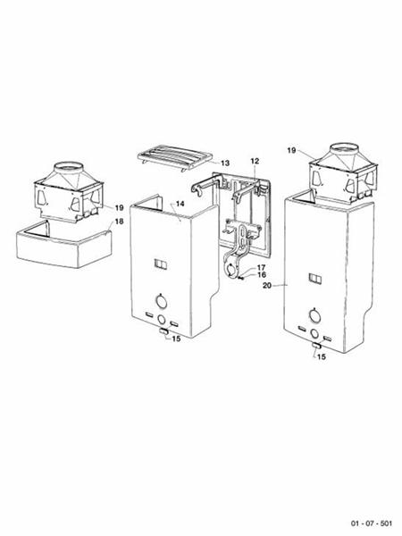 Exploded Diagram for CASING PARTS