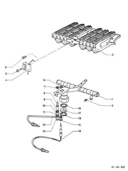 Exploded Diagram for BURNER H(NAT) - GAS