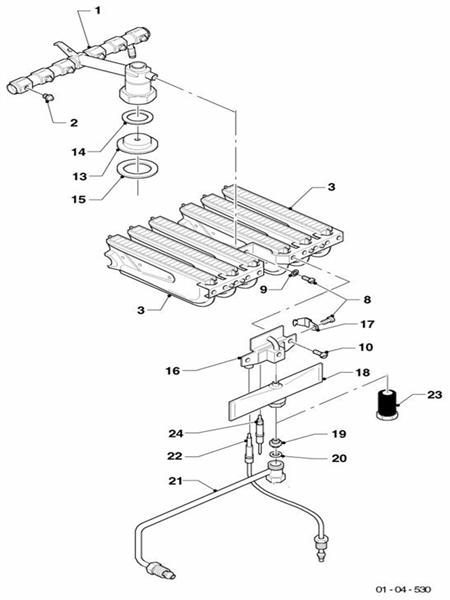 Exploded Diagram for BURNER