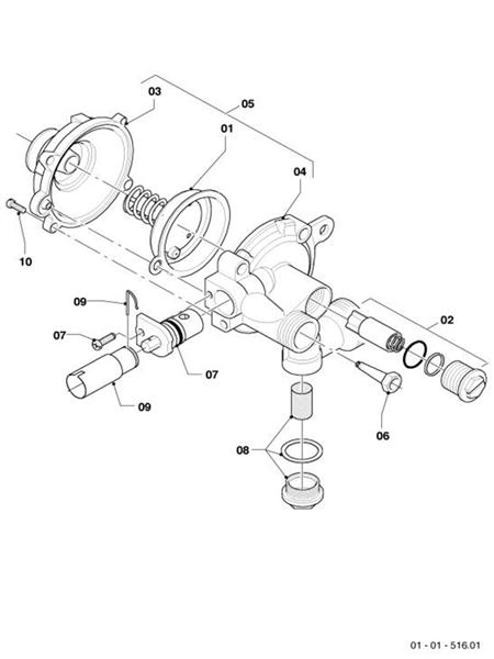 Exploded Diagram for WATER VALVE