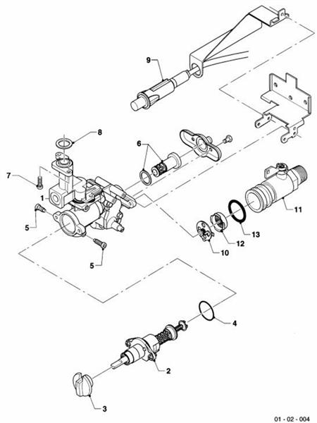 Exploded Diagram for GAS SECTION
