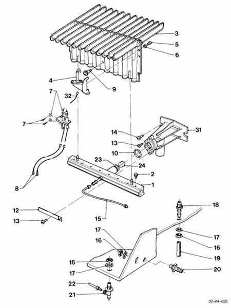 Exploded Diagram for BURNER
