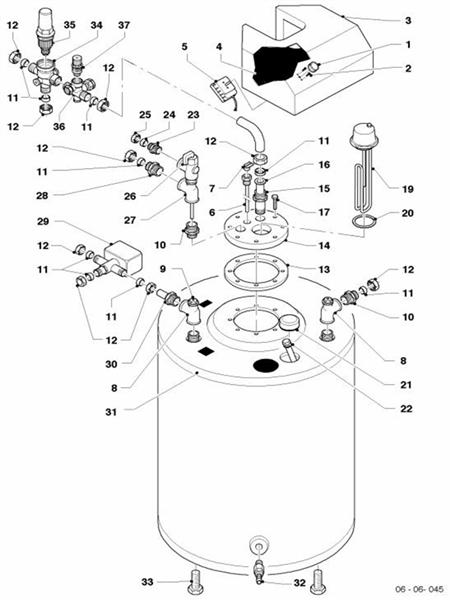 Exploded Diagram for STORAGE WATER HEATER