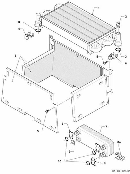 Exploded Diagram for HEAT EXCHANGER