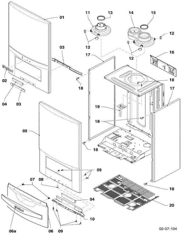 Exploded Diagram for CASING PARTS