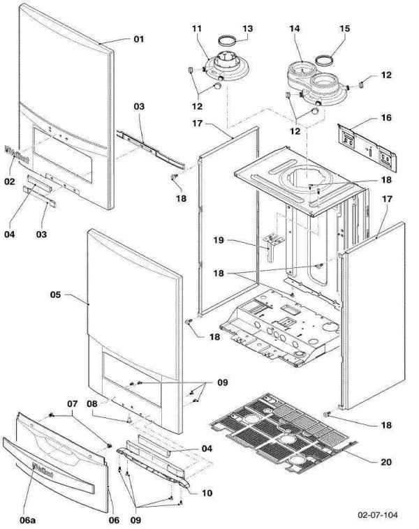 Exploded Diagram for CASING PARTS