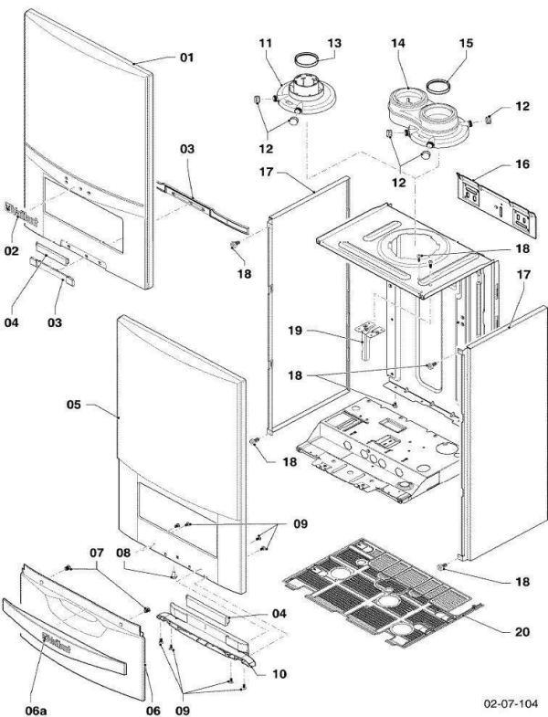 Exploded Diagram for CASING VUI