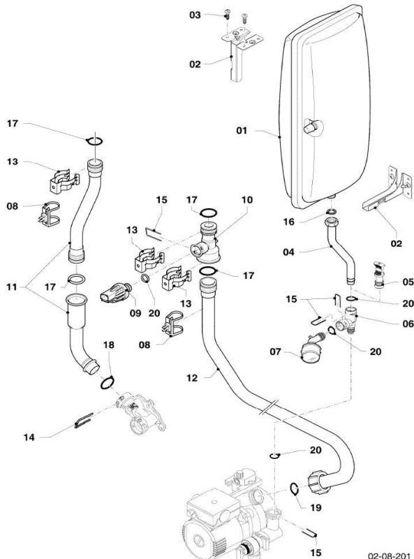 Exploded Diagram for HYDRAULIC PART VUI(HYDROBLOCK)
