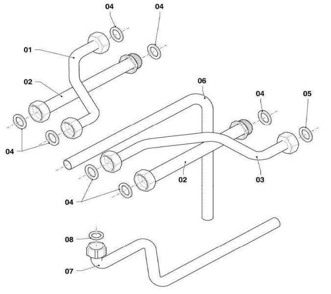 Exploded Diagram for CONNECTION PARTS APPLIANCE