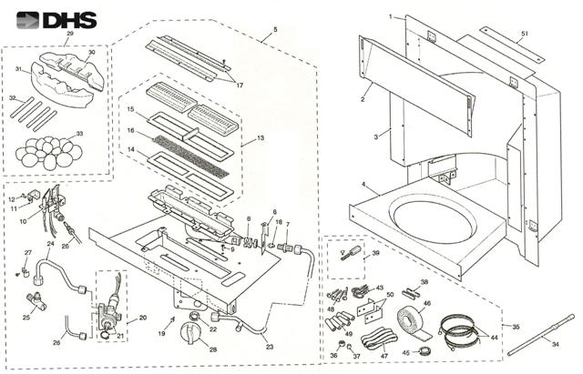 Exploded Diagram for BURNER TRAY