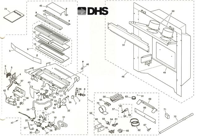 Exploded Diagram for BURNER TRAY/CONVECTION BOX/FIX