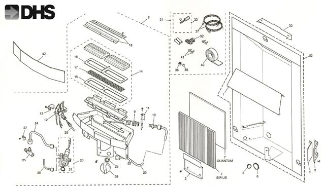 Exploded Diagram for BURNER TRAY