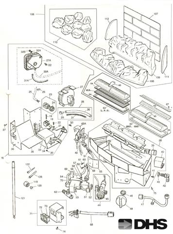 Exploded Diagram for BURNER TRAY/CERAMICS/ELECTRICS