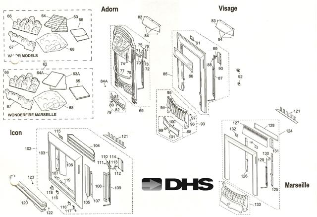 Exploded Diagram for CERAMICS/TRIMS