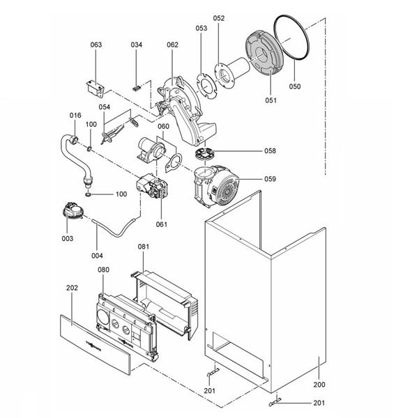 Exploded Diagram for FAN & CONTROLS ASSEMBLY