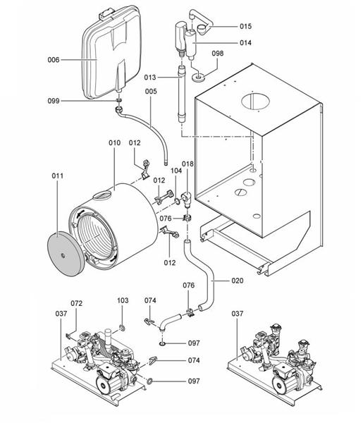 Exploded Diagram for WATER SECTION 2