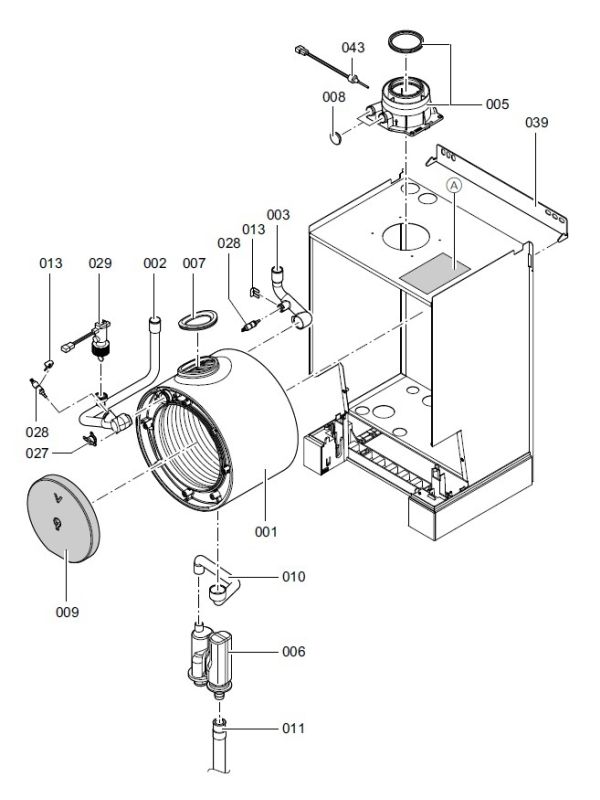 Exploded Diagram for HEAT EXCHANGER