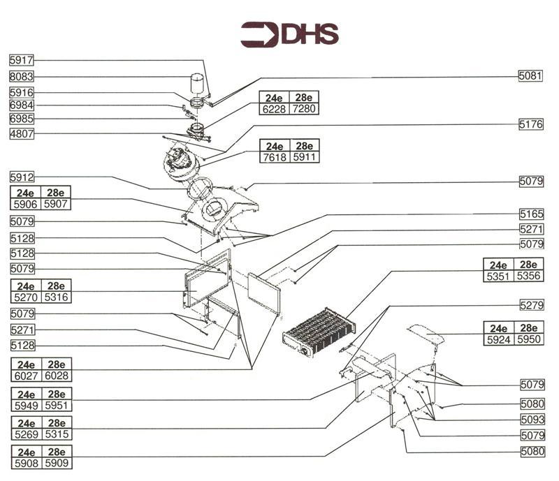 Exploded Diagram for COMBUSTION CHAMBER