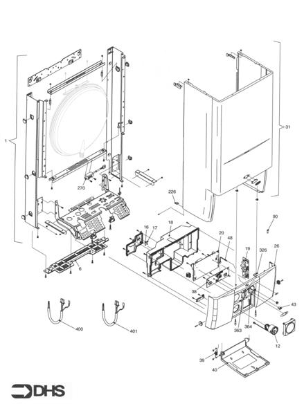 Exploded Diagram for FRAME, FRONT PANEL, CASE