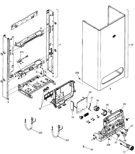 Exploded Diagram for FRAME, FRONT PANEL, CASE