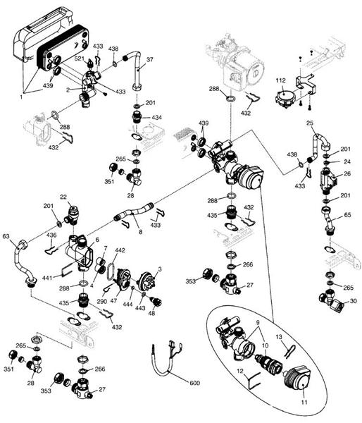 Exploded Diagram for HYDRAULIC COMPONENTS