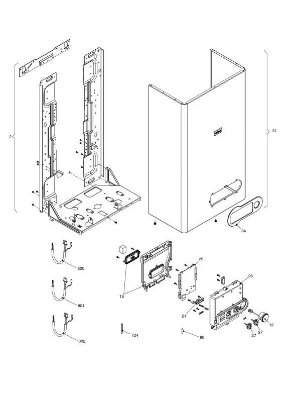 Exploded Diagram for ELECTRIC/CASE COMPONENTS
