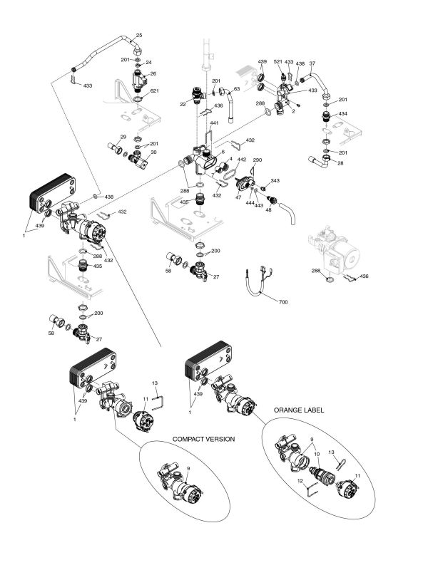 Exploded Diagram for HYDRAULIC COMPONENTS 1