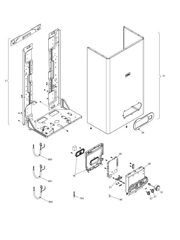 Exploded Diagram for ELECTRIC/CASE COMPONENTS