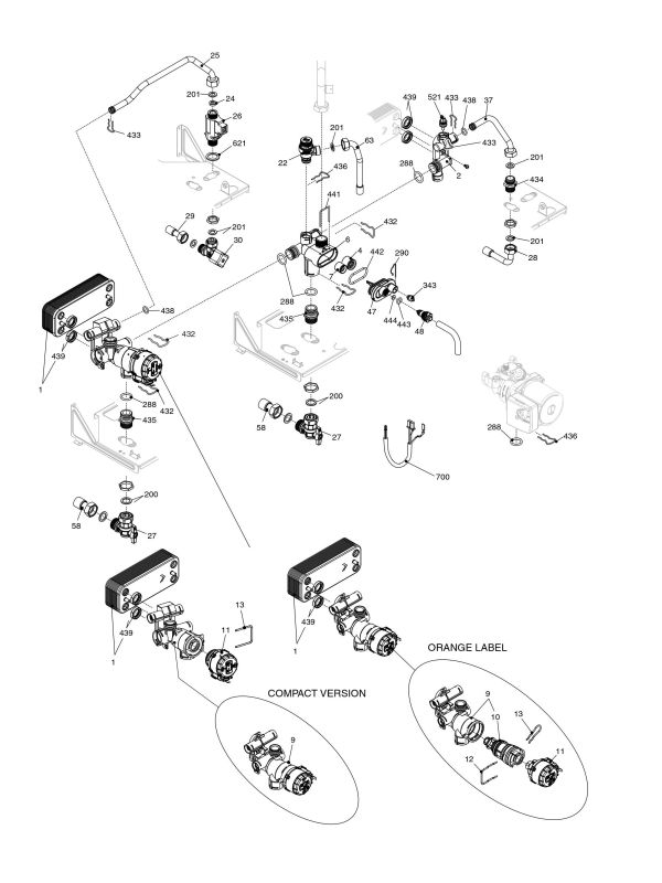 Exploded Diagram for HYDRAULIC COMPONENTS 1