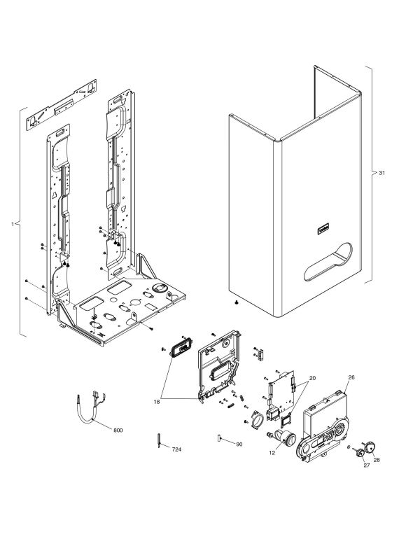 Exploded Diagram for ELECTRIC/CASE COMPONENTS