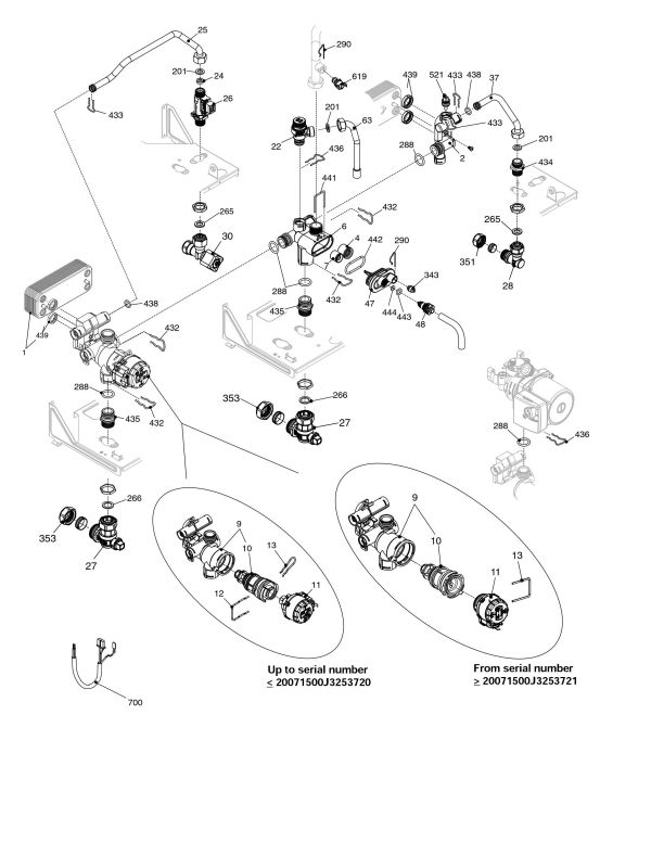 Exploded Diagram for HYDRAULIC COMPONENTS 1