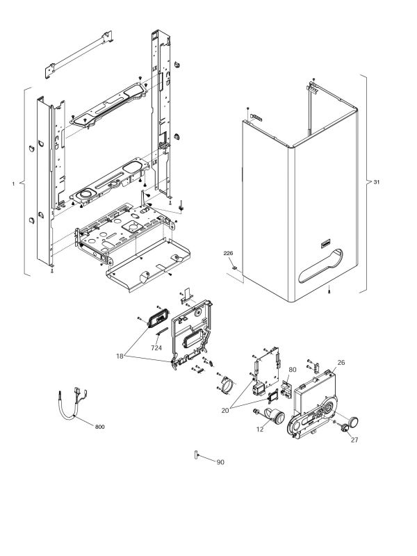 Exploded Diagram for ELECTRIC/CASE COMPONENTS