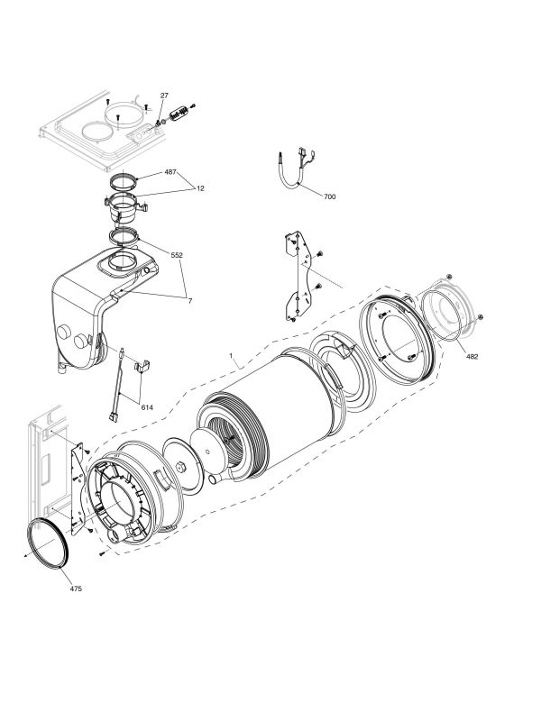 Exploded Diagram for COMBUSTION CHAMBER