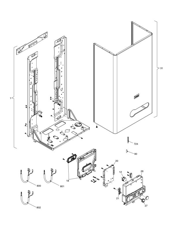Exploded Diagram for ELECTRIC/CASE COMPONENTS