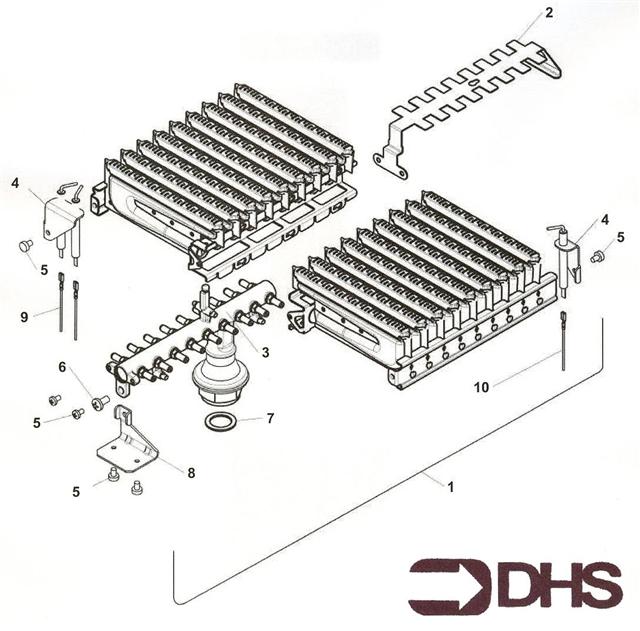 Exploded Diagram for BURNER ASSEMBLY