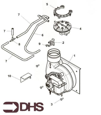 Exploded Diagram for FAN/ PRESSURE SWITCH