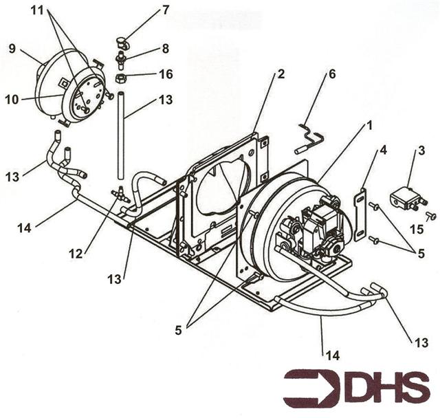 Exploded Diagram for FAN/ PRESSURE SWITCH