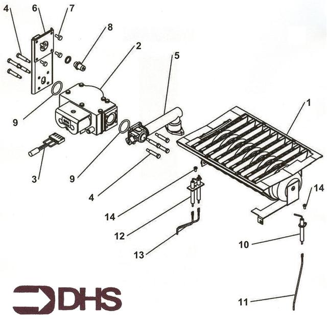 Exploded Diagram for GAS VALVE/ BURNER